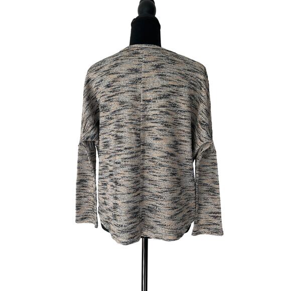 Designer YA LOS ANGELES Dolman Sleeve Crop Sweater Oversized Small Black Silver - Picture 3 of 6